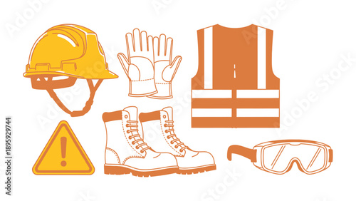 Safety Gear Essentials: A comprehensive collection of vital protective equipment essential for various work environments, ensuring safety and compliance.