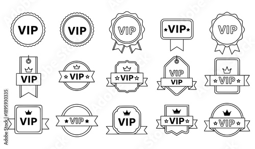 VIP icon collection for luxury and premium branding