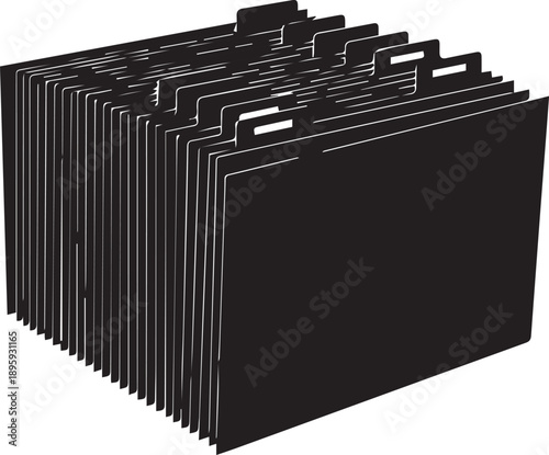 Stack of accordion file folders showing organizational system for documents and records