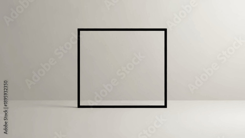 A minimalist black frame, suggesting a blank canvas for psychological exploration, personal growth, and the visualization of mental landscapes in therapy or self-reflection