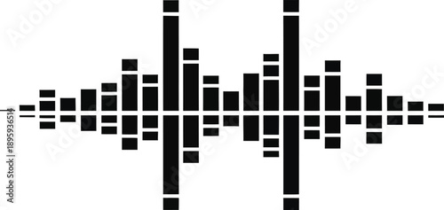 Abstract sound wave representation in monochrome