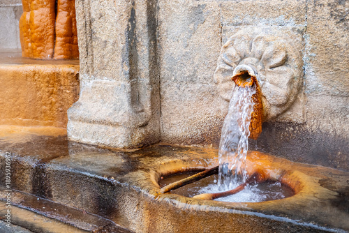 Фотография Steam Rising from a Thermal Spring Fountain The Concept of Heat
