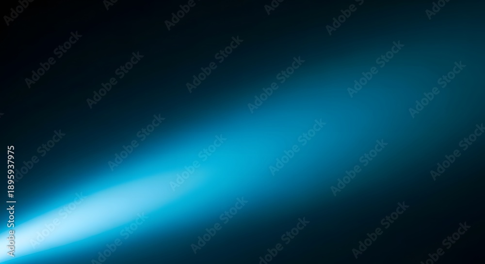 Obraz premium A bright blue light beam shining through darkness
