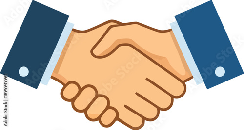 Business partnership and partnership handshake icon