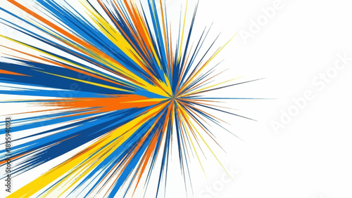 Dynamic Radial Color Burst Abstract Design