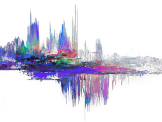 glitch overlay isolated on a transparent background 