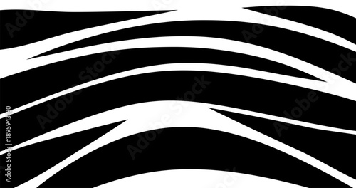 Abstract background with billowy undulating lines Black and white lines