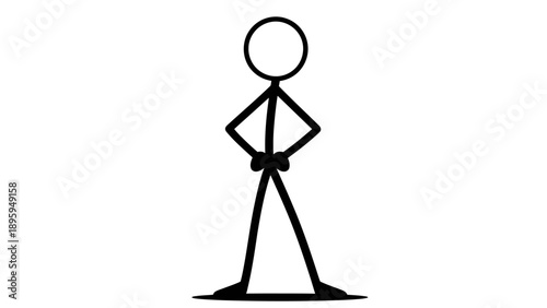 Simple black stick figure illustration on white background.