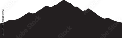 Silhouette of mountain range against white background landscape view