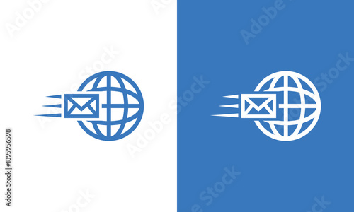 Global Email Delivery Fast Communication Worldwide Concept.