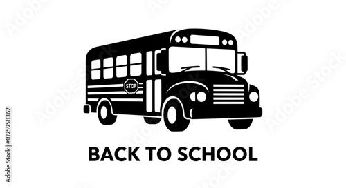 School bus icon back to school