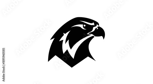 Black Hawk Head Vector Logo