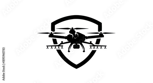 Drone with Shield Logo