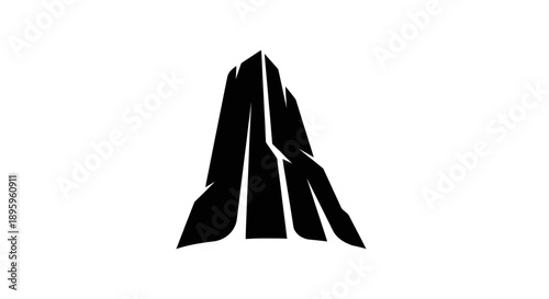 Abstract Geometric Mountain Peak Logo