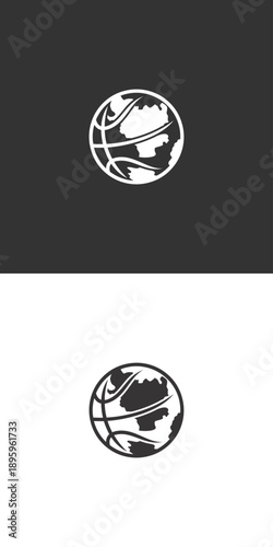 Global basketball world game imagery