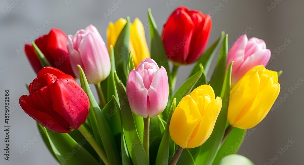 Obraz premium Vibrant tulip bouquet