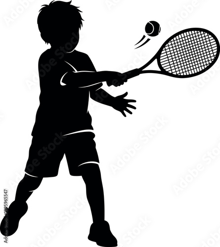tennis player silhouette