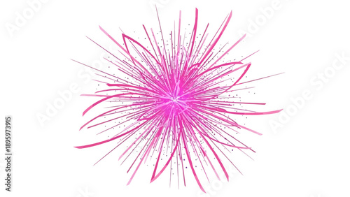 Pink abstract explosion background with vibrant lines and particles.
