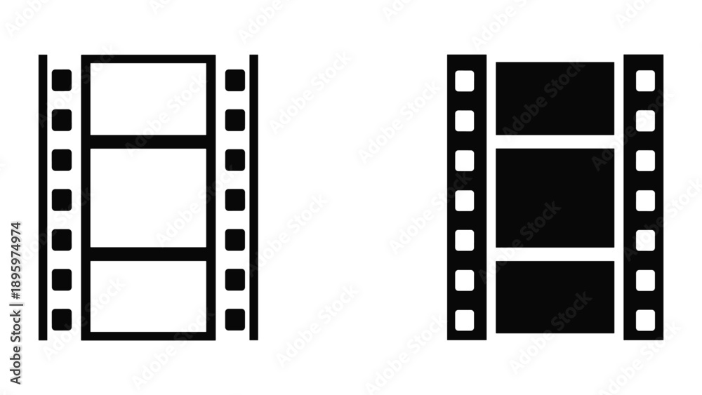 Obraz premium Film strip icon set