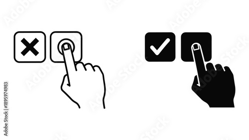Choosing between right and wrong options