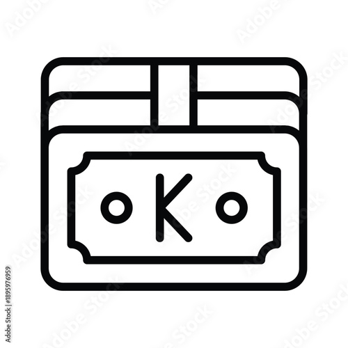 Premium line icon of myanmar kyat is ready for stock