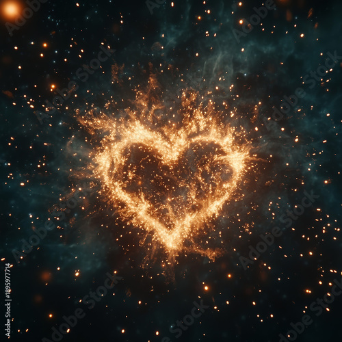 heart shaped fire