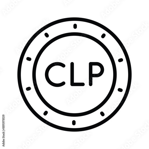 Modern line icon of chilean peso is ready for commercial use