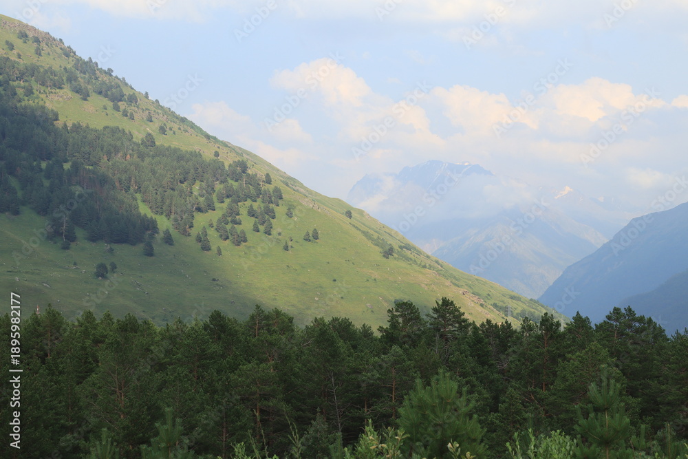 Obraz premium mountain landscape with clouds