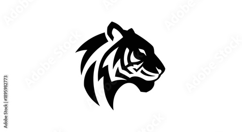 Tiger Head Silhouette Vector Logo