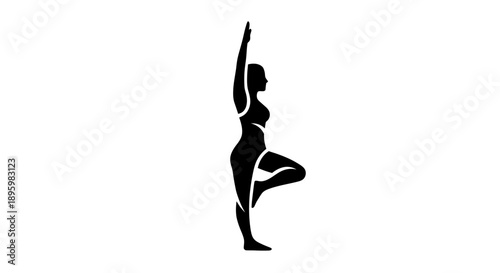 Woman in Tree Pose Silhouette