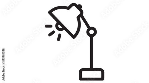 Desk lamp with adjustable arm and modern LED light head for study and office lighting, featuring a sleek minimalist design with a flexible gooseneck, stable base, and energy-efficient illumination.