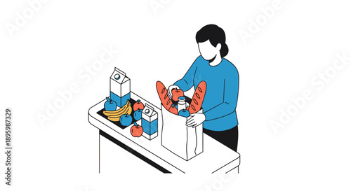 Woman Packing Lobsters into a Box.