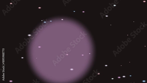 Observing a Gentle Floating Shape in Soft Purple Hue with Starry Particles