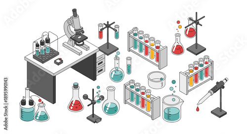 Laboratory Equipment and Scientific Instruments Setup 1.