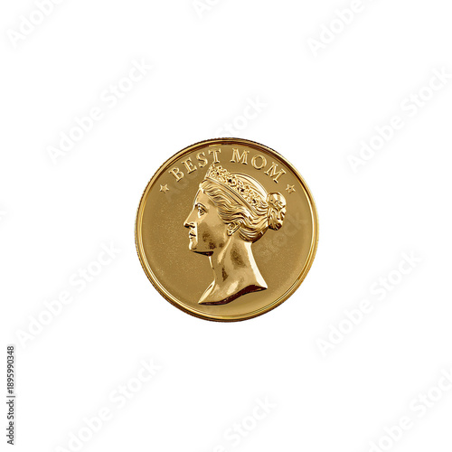 Commemorative gold coin celebrating the best mom