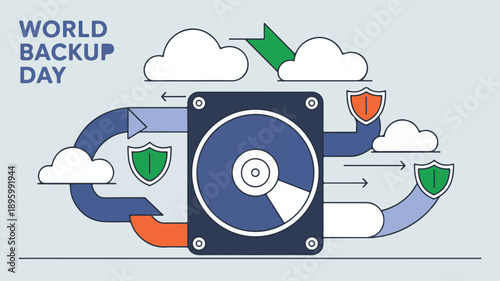 Backup Day with cloud storage data security