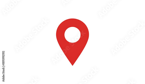 Free Download Bright Red Location Pin 2D Map Icon Illustration - GFXLoad