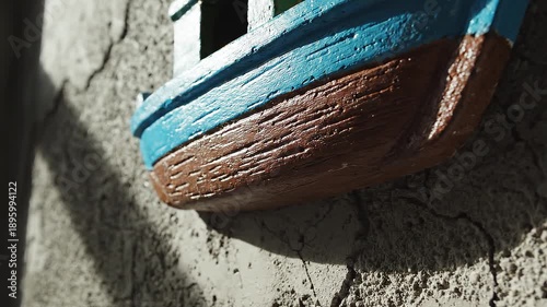 Wallpaper Mural Repetitive boat decorations on a weathered wall creating an interesting pattern and texture Torontodigital.ca