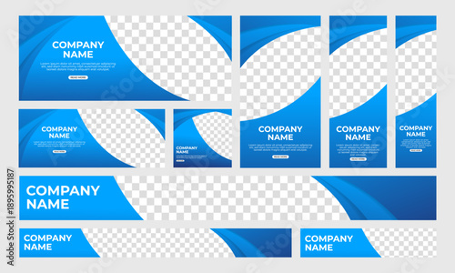 Abstract Modern Gradient Web Banner Template Set for Website Header, Social Media Cover, Template Design, Flayer