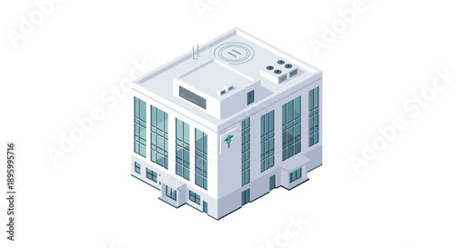 Modern Air Conditioning Unit on Roof.