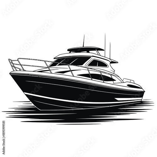 boat on white background