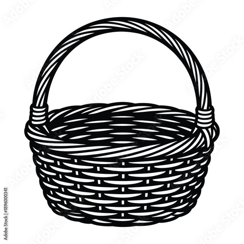 empty wicker basket