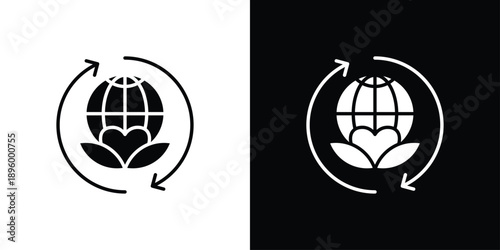 renewal Icon Sheet Black And White