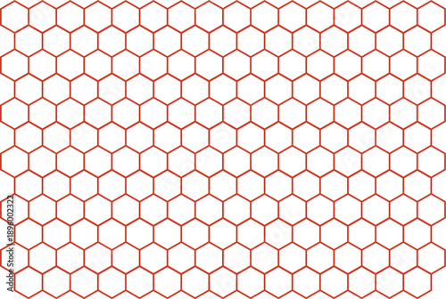 Orange Honeycomb Pattern on White Background