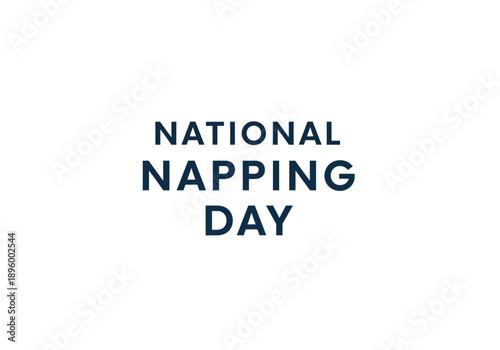 National napping day text graphic