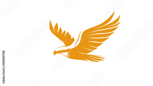 Majestic eagle soaring through clear blue sky