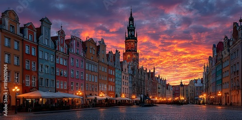 The Castillet, a historic landmark in Perpignan, France, displays a colorful facade and a clock tower
