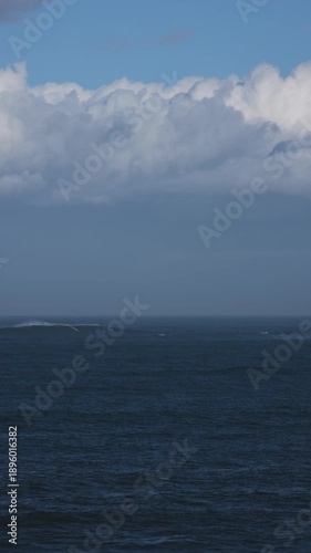 Belharra wave, one the highest of the world appearing at the basque coast next to Saint Jean de Luz; Basque Country.