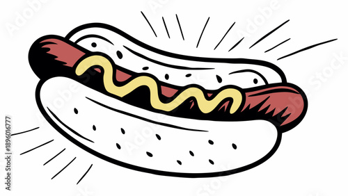 hot dog cartoon
