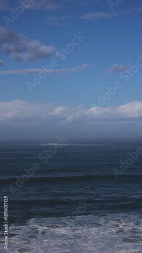 Belharra wave, one the highest of the world appearing at the basque coast next to Saint Jean de Luz; Basque Country.